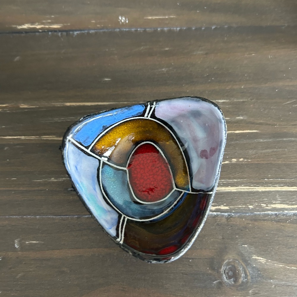Colorful Stained Glass Trinket Dish